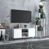 Mueble De Tv Con Patas De Metal Blanco Brillante 103,5x35x50 Cm Vidaxl