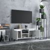 Mueble De Tv Con Patas De Metal Blanco Brillante 103,5x35x50 Cm Vidaxl