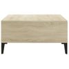 Mesa De Centro Madera Contrachapada Roble Sonoma 60x60x30 Cm Vidaxl