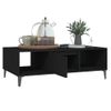 Mesa De Centro Madera Contrachapada Negro 103,5x60x35 Cm Vidaxl