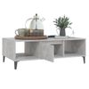 Mesa Centro Madera Contrachapada Gris Hormigón 103,5x60x35 Cm Vidaxl