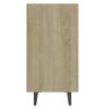 Aparador De Madera Contrachapada Blanco Y Roble 103,5x35x70 Cm Vidaxl