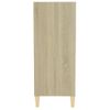 Aparador Madera Contrachapada Blanco Y Roble Sonoma 57x35x90 Cm Vidaxl