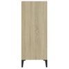 Aparador Madera Contrachapada Blanco Y Roble Sonoma 57x35x90 Cm Vidaxl