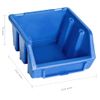 Kit De Cajas De Almacenaje 48 Pzas Paneles De Pared Azul Negro Vidaxl