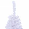 Medio Árbol De Navidad Artificial Con Soporte Pvc Blanco 150 Cm Vidaxl