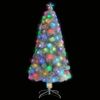 Árbol De Navidad Artificial Con Luces Fibra Óptica Blanco 120cm Vidaxl