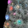 Árbol De Navidad Artificial Con Luces Fibra Óptica Blanco 120cm Vidaxl