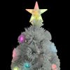 Árbol De Navidad Artificial Con Luces Fibra Óptica Blanco 120cm Vidaxl