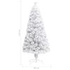 Árbol De Navidad Artificial Con Luces Fibra Óptica Blanco 120cm Vidaxl