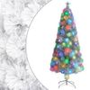 Árbol De Navidad Artificial Con Luces Fibra Óptica Blanco 180cm Vidaxl