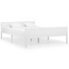 Estructura De Cama De Madera Maciza De Pino Blanca 120x200 Cm Vidaxl