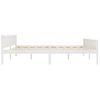 Estructura De Cama De Madera Maciza De Pino Blanco 200x200 Cm Vidaxl