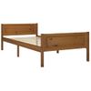 Estructura De Cama Madera Maciza Pino Marrón Miel 100x200 Cm Vidaxl