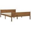 Estructura De Cama Madera Maciza Pino Marrón Miel 120x200 Cm Vidaxl