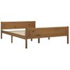 Estructura De Cama Madera Maciza Pino Marrón Miel 140x200 Cm Vidaxl