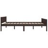 Estructura De Cama Madera Maciza Pino Marrón Oscuro 120x200 Cm Vidaxl