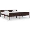 Estructura De Cama Madera Maciza Pino Marrón Oscuro 180x200 Cm Vidaxl