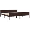 Estructura De Cama Madera Maciza Pino Marrón Oscuro 180x200 Cm Vidaxl