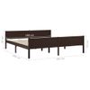 Estructura De Cama Madera Maciza Pino Marrón Oscuro 180x200 Cm Vidaxl