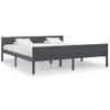 Estructura De Cama De Madera Maciza De Pino Gris 180x200 Cm Vidaxl