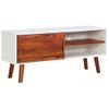 Mueble Para Tv De Madera Maciza De Acacia Y Mdf 110x35x50 Cm Vidaxl