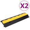 Rampas Protectoras De Cables Con 2 Canales 2 Uds Goma 100 Cm Vidaxl