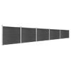 Set De Panel De Valla Wpc Gris 872x146 Cm Vidaxl