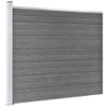 Set De Panel De Valla Wpc Gris 872x146 Cm Vidaxl