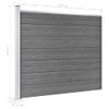 Set De Panel De Valla Wpc Gris 872x146 Cm Vidaxl