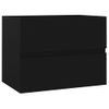 Mueble Con Lavabo Negro Brillante Aglomerado