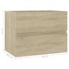 Conjunto De Muebles De Baño Madera Contrachapada Roble Sonoma Vidaxl