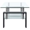 Mesa De Centro Vidrio Templado Negro Transparente 95x55x40 Cm Vidaxl