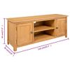 Mueble Para El Televisor Madera Maciza De Roble 110x35x44 Cm Vidaxl