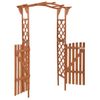 Pérgola Con Puerta Madera Maciza De Abeto 116x40x204 Cm Vidaxl