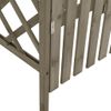 Pérgola Con Puerta Madera Maciza De Abeto Gris 116x40x204 Cm Vidaxl