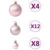 Juego De Bolas De Navidad 100 Piezas Rosa Vidaxl