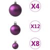 Juego De Bolas De Navidad 100 Piezas Morado Vidaxl