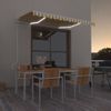 Toldo Automático Led Sensor De Viento Amarillo Blanco 350x250cm Vidaxl