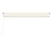 Toldo Retráctil Automático Crema 500x300 Cm Vidaxl