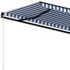 Toldo Manual Retráctil Azul Y Blanco 600x350 Cm Vidaxl