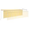 Toldo Retráctil Manual Con Persiana 5x3 M Amarillo Y Blanco Vidaxl