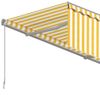 Toldo Retráctil Manual Con Persiana 5x3 M Amarillo Y Blanco Vidaxl