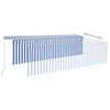 Toldo Manual Retráctil Con Persiana Y Leds 5x3 M Azul Y Blanco Vidaxl