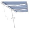 Toldo De Pie Automático Azul Y Blanco 600x350 Cm Vidaxl