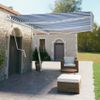 Toldo De Pie Automático Azul Y Blanco 600x350 Cm Vidaxl