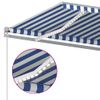 Toldo Automático Led Sensor De Viento Azul Blanco 4,5x3 M Vidaxl