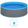 Piscina De Chapoteo Con Skimmer Colgante Y Bomba 350x90 Cm Gris Vidaxl