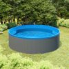 Piscina De Chapoteo Con Skimmer Colgante Y Bomba 350x90 Cm Gris Vidaxl