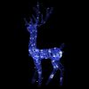 Adorno de reno de Navidad acrílico azul 140 LEDs 120 cm vidaXL